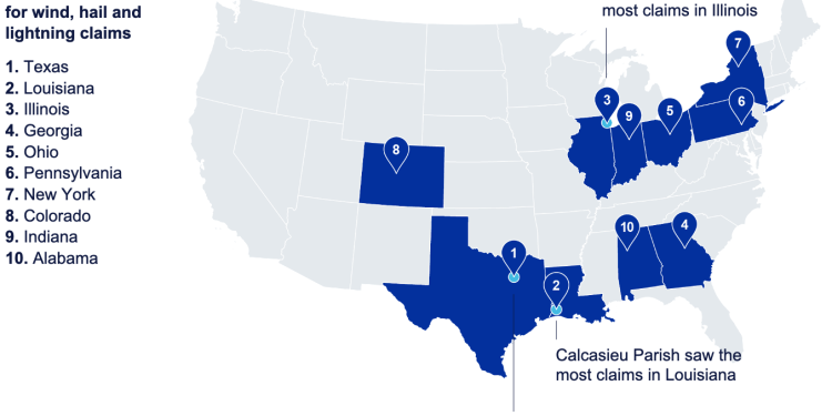 Allstate’s stormiest states | Allstate Newsroom
