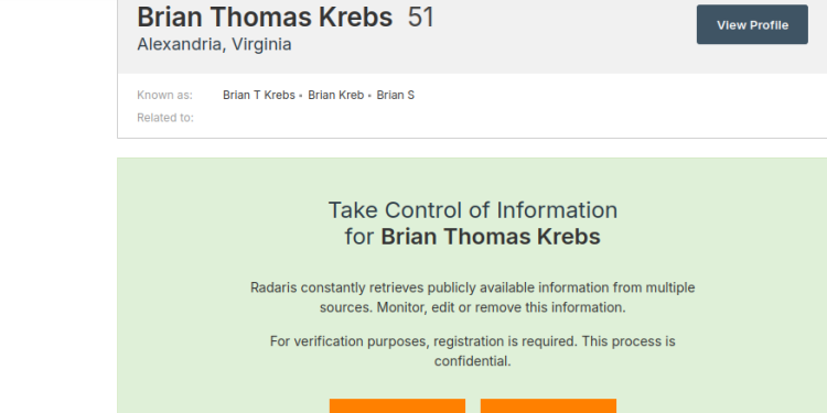 A Shut Up Have a look at the Client Knowledge Dealer Radaris – Krebs on Safety