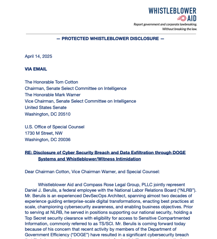 DOGE Siphoned NLRB Case Information – Krebs on Safety